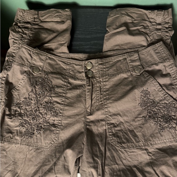 INC International Concepts Chocolate Cargo Pants - Picture 1 of 7
